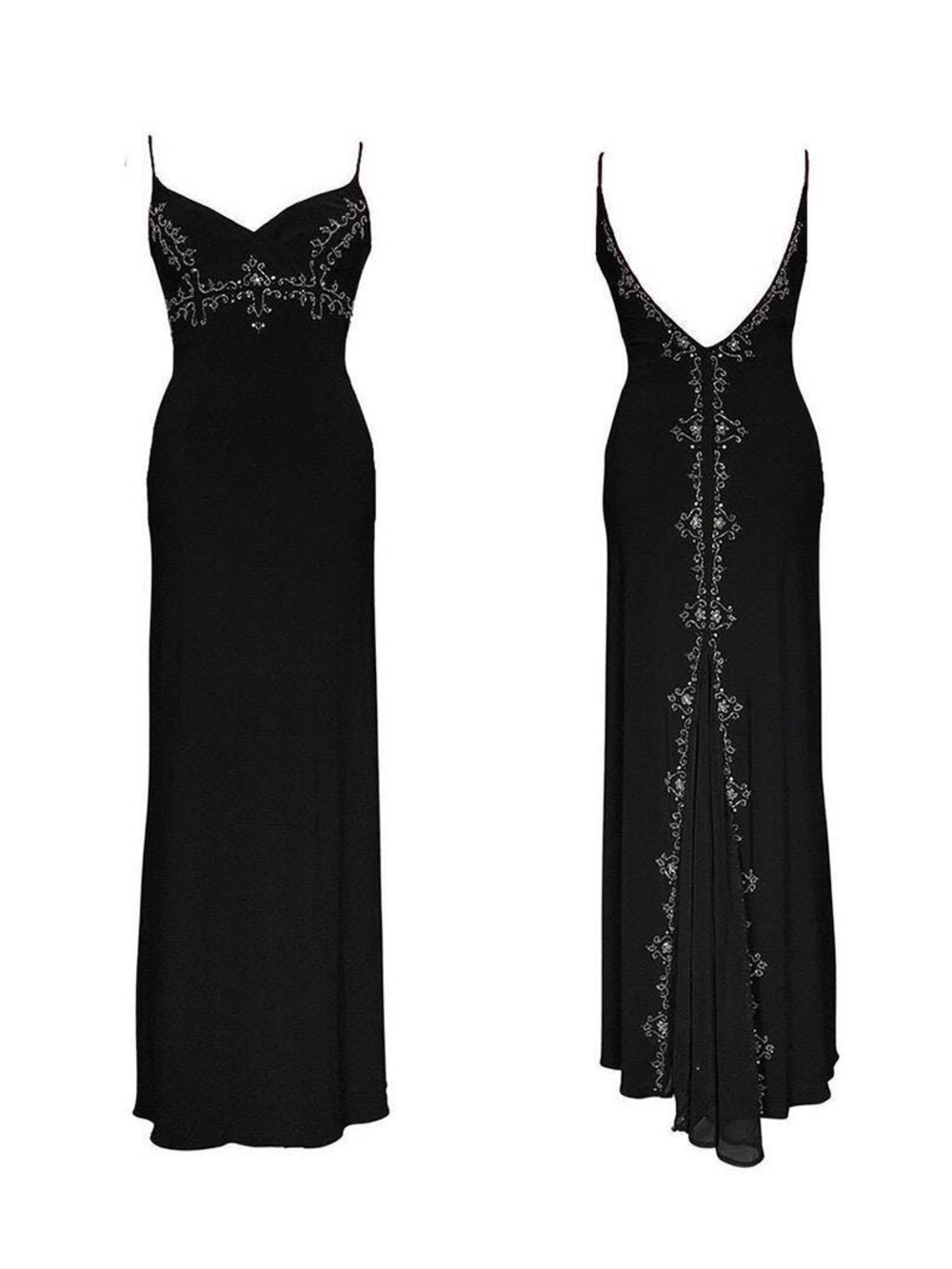 Dave & Johnny Black Embellished Maxi Dress
